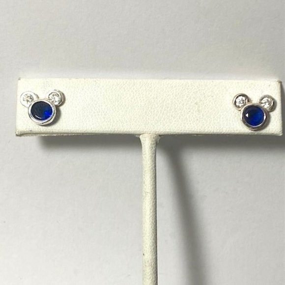 Early 925 Swarovski Crystal Mickey Mouse Earrings